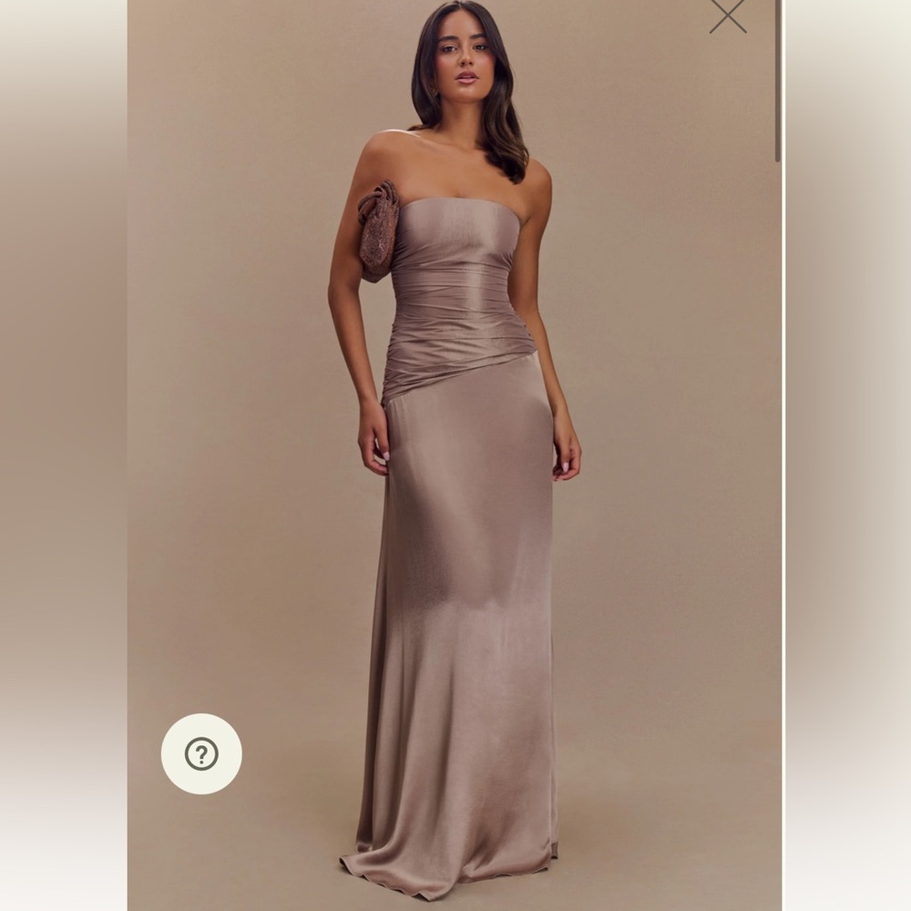 Meshki Serena dress taupe XS NWT